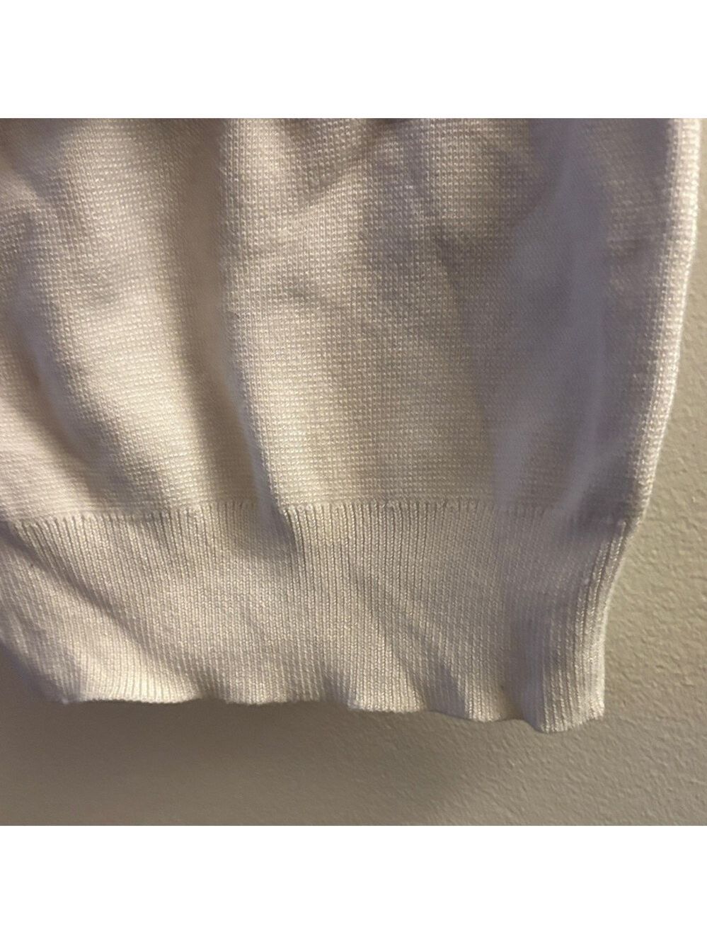 White Square Neck Cropped sweater halter Top - Picture 4 of 4
